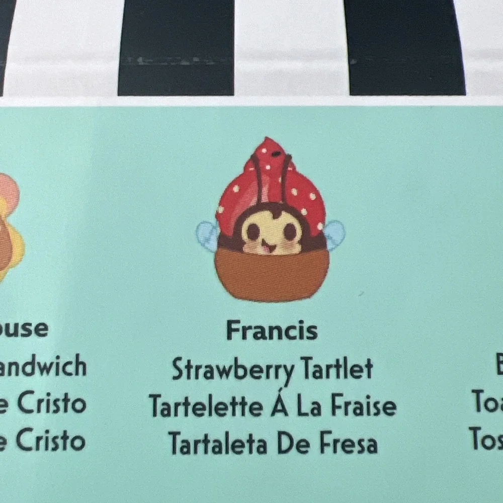 Munchlings Deliciously Disney Bugs Life FRANCIS Strawberry Tartlet Plush + Box‎